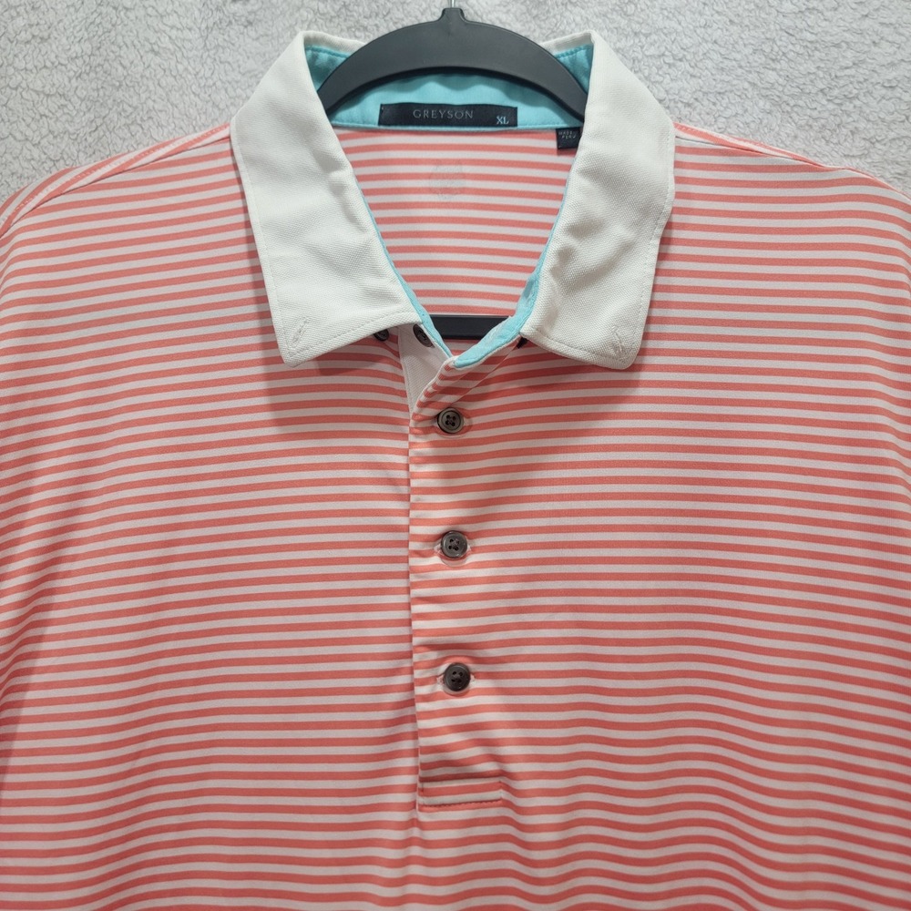 Greyson Polo Shirt XL Striped Golf Golfing Stretch Mens Performance Atleisure
